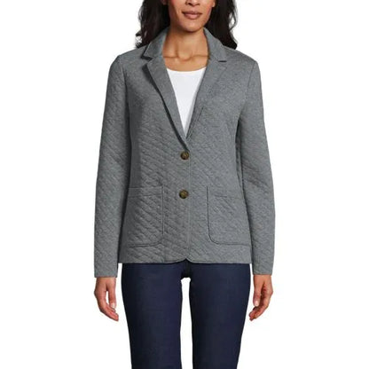 School Uniform Women's Quilted Two Button Blazer