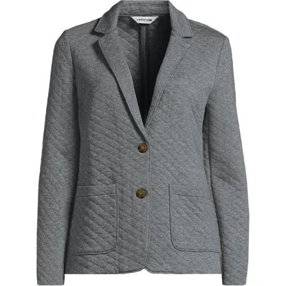 School Uniform Women's Quilted Two Button Blazer