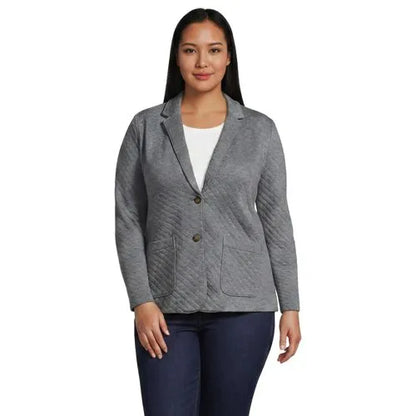 School Uniform Women's Quilted Two Button Blazer