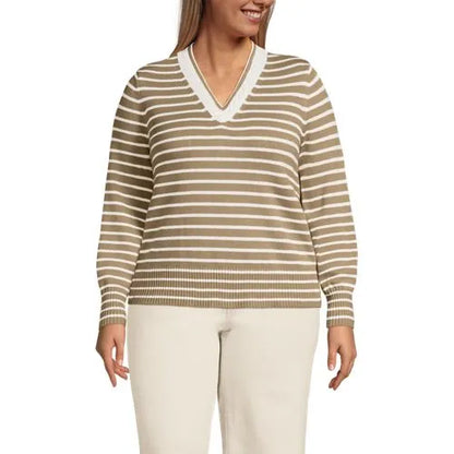 Women's Drifter Set in Sleeve Vneck Sweater