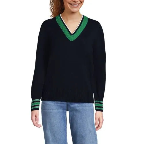 Women's Drifter Set in Sleeve Vneck Sweater