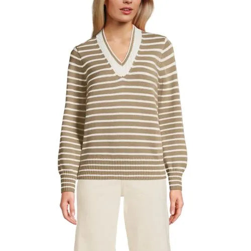 Women's Drifter Set in Sleeve Vneck Sweater