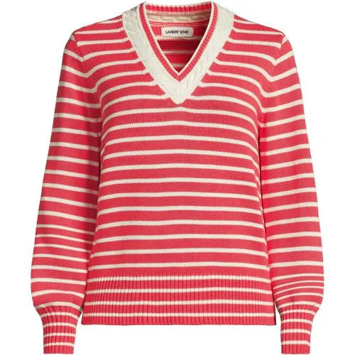 Women's Drifter Set in Sleeve Vneck Sweater