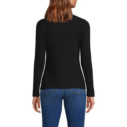 Women's Long Sleeve Micro Rib Button Through Cardigan