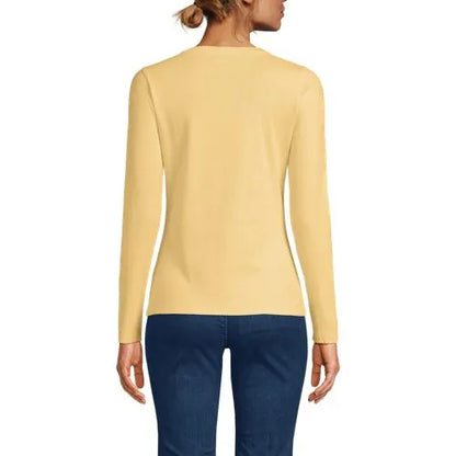 Women's Long Sleeve Micro Rib Button Through Cardigan