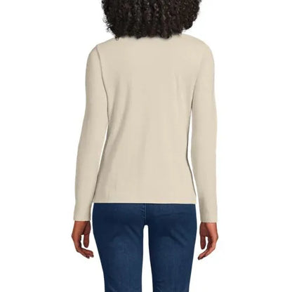 Women's Long Sleeve Micro Rib Button Through Cardigan