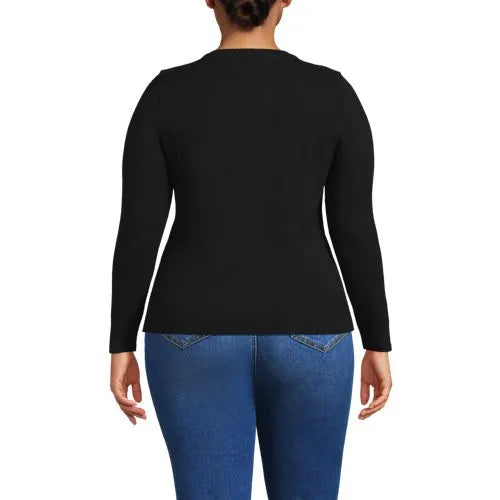 Women's Long Sleeve Micro Rib Button Through Cardigan