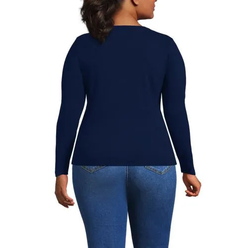 Women's Long Sleeve Micro Rib Button Through Cardigan