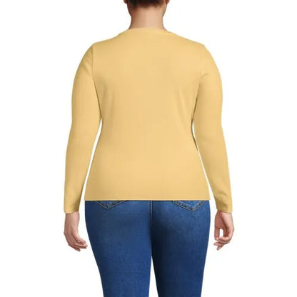 Women's Long Sleeve Micro Rib Button Through Cardigan