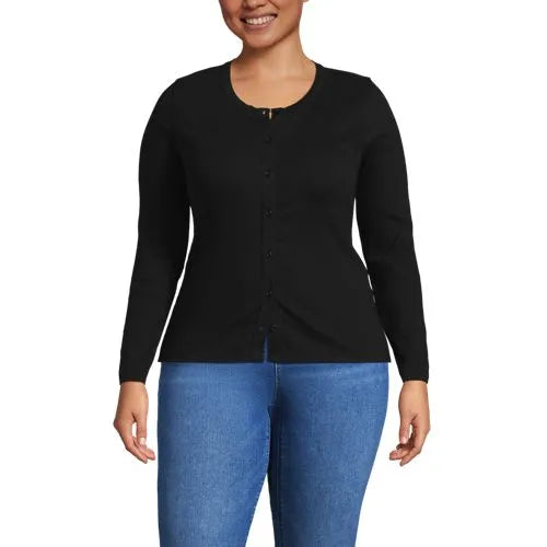 Women's Long Sleeve Micro Rib Button Through Cardigan