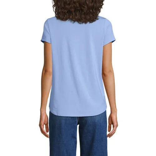 Women's Short Sleeve Lightweight Jersey Scoop Neck T-shirt