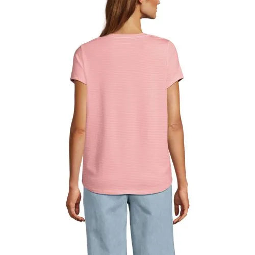 Women's Short Sleeve Lightweight Jersey Scoop Neck T-shirt