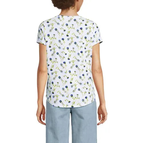 Women's Short Sleeve Lightweight Jersey Scoop Neck T-shirt