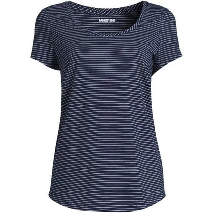 Women's Short Sleeve Lightweight Jersey Scoop Neck T-shirt