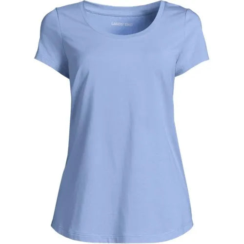 Women's Short Sleeve Lightweight Jersey Scoop Neck T-shirt