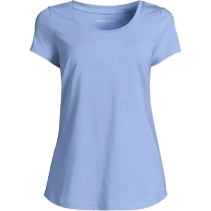 Women's Short Sleeve Lightweight Jersey Scoop Neck T-shirt