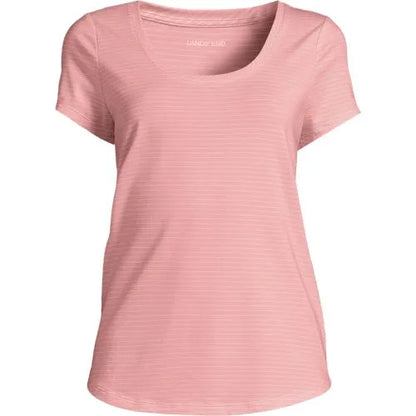 Women's Short Sleeve Lightweight Jersey Scoop Neck T-shirt