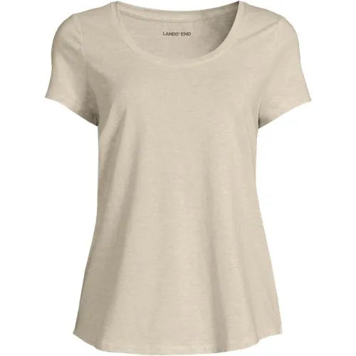 Women's Short Sleeve Lightweight Jersey Scoop Neck T-shirt