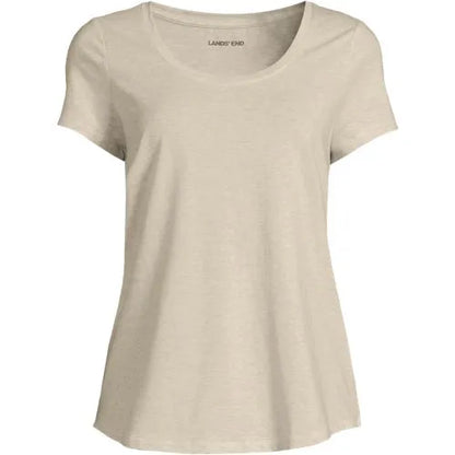Women's Short Sleeve Lightweight Jersey Scoop Neck T-shirt