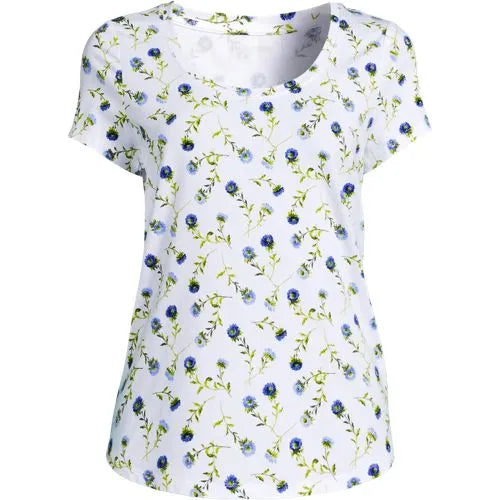 Women's Short Sleeve Lightweight Jersey Scoop Neck T-shirt