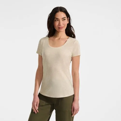 Women's Short Sleeve Lightweight Jersey Scoop Neck T-shirt
