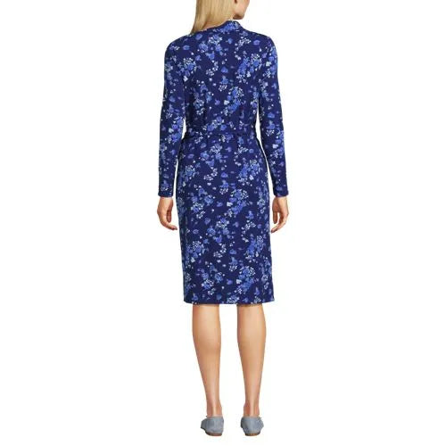Women's Cotton Modal Collared Wrap Dress