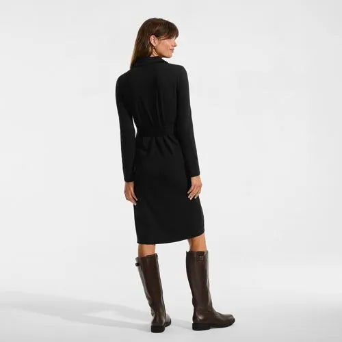 Women's Cotton Modal Collared Wrap Dress
