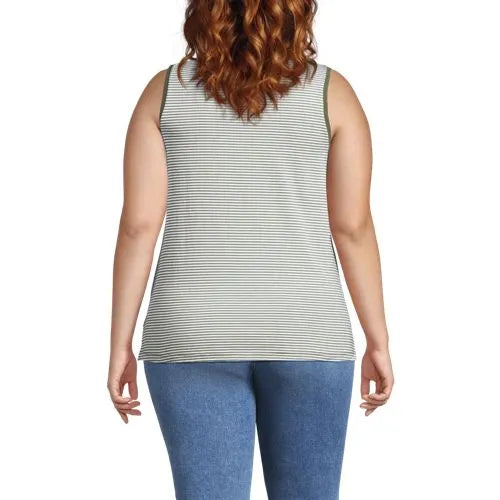 Women's Plus Size Supima Cotton Crew Neck Tank