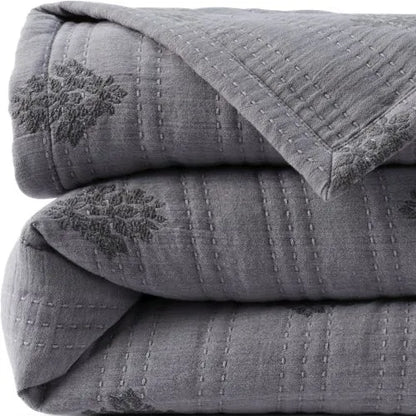 Embroidered Matelasse Bed Coverlet