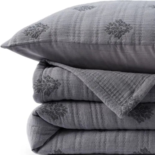 Embroidered Matelasse Bed Coverlet
