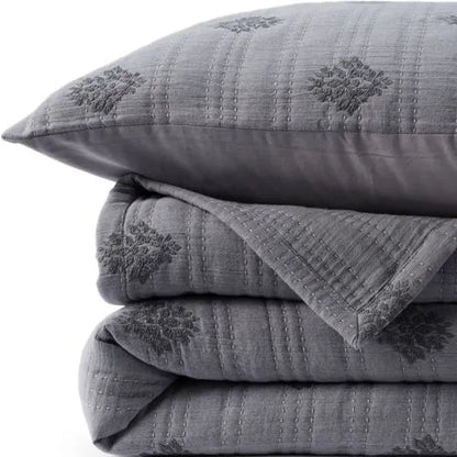 Embroidered Matelasse Bed Coverlet