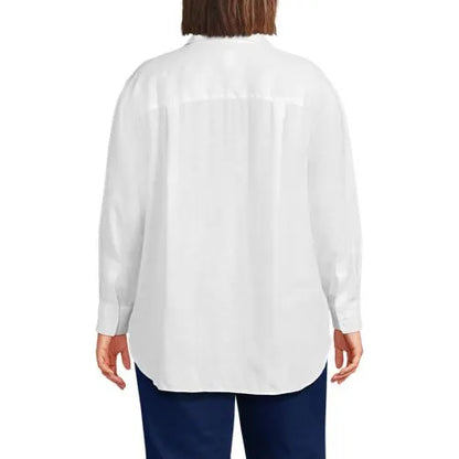 Women's Linen Oversized Button Front Shirt