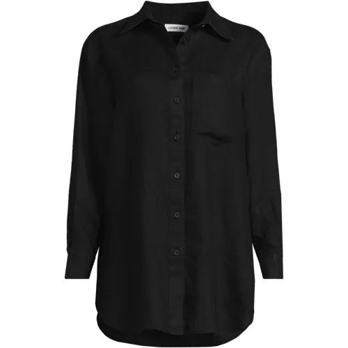 Women's Linen Oversized Button Front Shirt