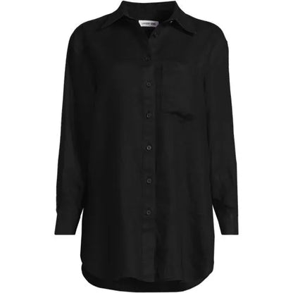 Women's Linen Oversized Button Front Shirt