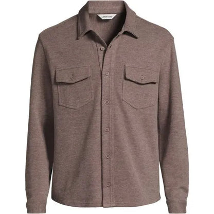 Men's Long Sleeve Bedford Button Through Utility Overshirt