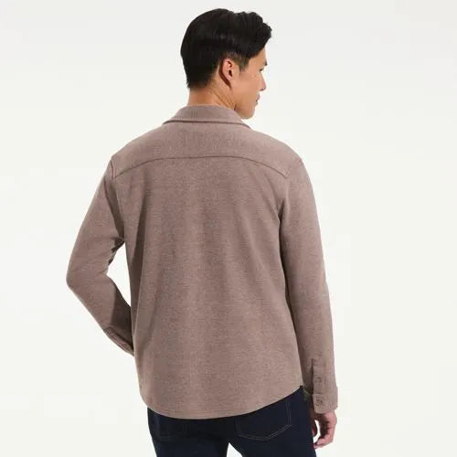 Men's Long Sleeve Bedford Button Through Utility Overshirt