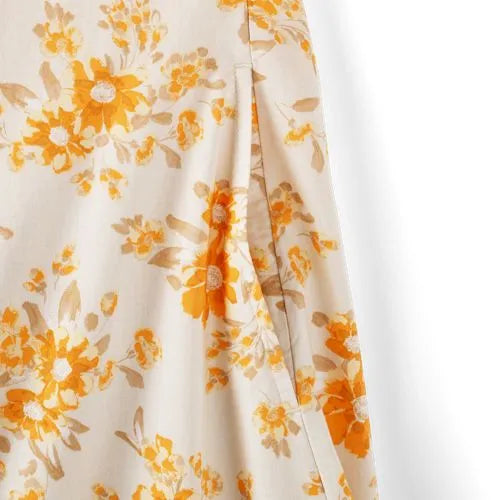 Women's Princess Seamed Cotton Poplin Midi Dress