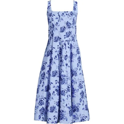 Women's Princess Seamed Cotton Poplin Midi Dress