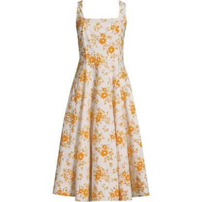 Women's Princess Seamed Cotton Poplin Midi Dress