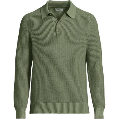 Men's Long Sleeve Drifter Polo Sweater
