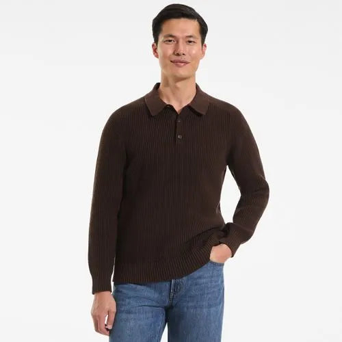 Men's Long Sleeve Drifter Polo Sweater