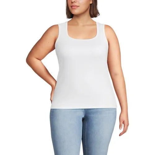 Women's Micro Rib Square Neck Tank
