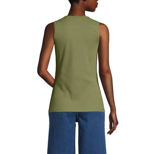 Women's Micro Rib Square Neck Tank