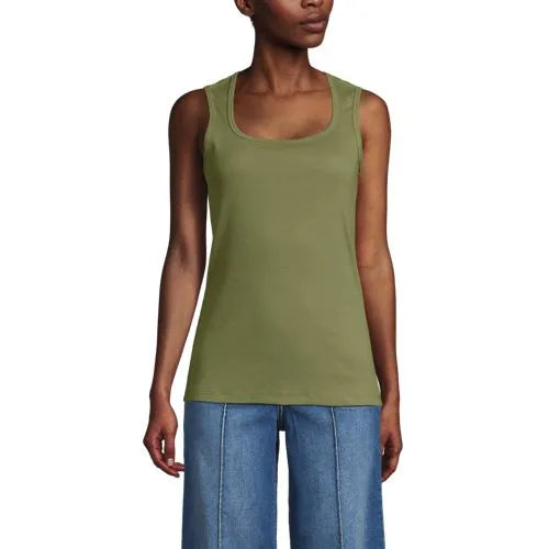 Women's Micro Rib Square Neck Tank