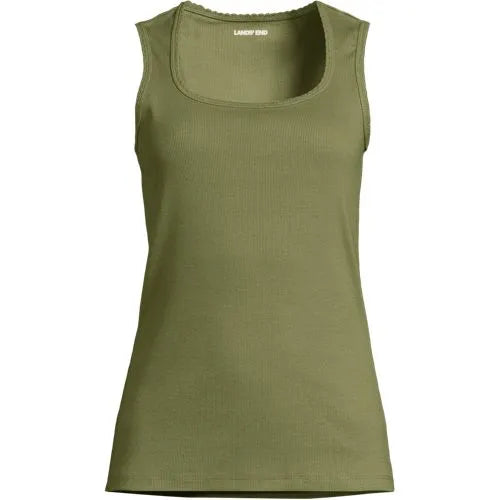 Women's Micro Rib Square Neck Tank