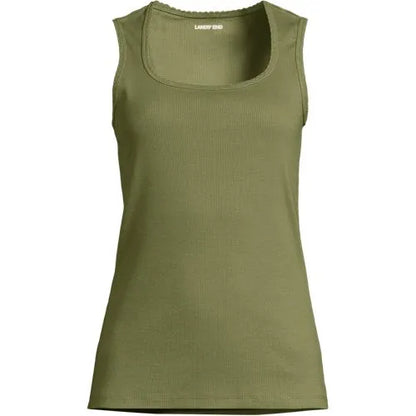 Women's Micro Rib Square Neck Tank
