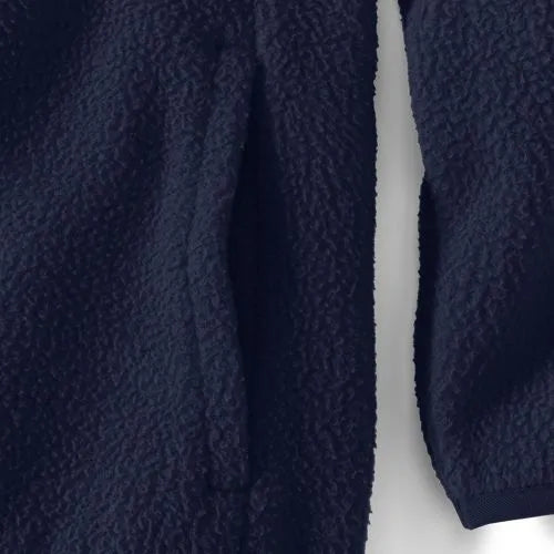 Unisex Snap Neck Fleece Pullover