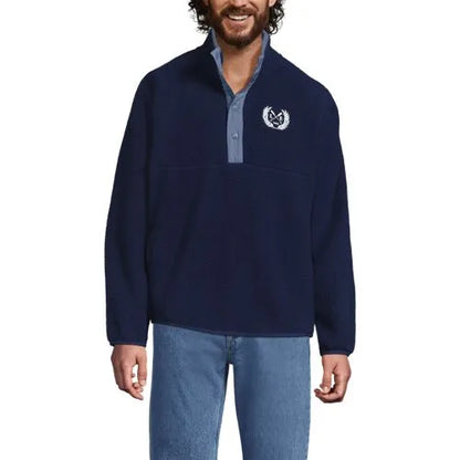 Unisex Snap Neck Fleece Pullover