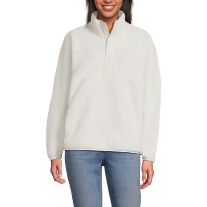 Unisex Snap Neck Fleece Pullover