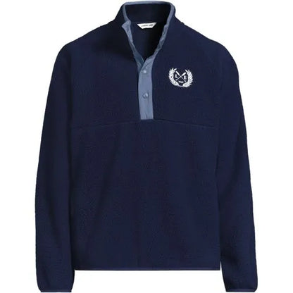Unisex Snap Neck Fleece Pullover